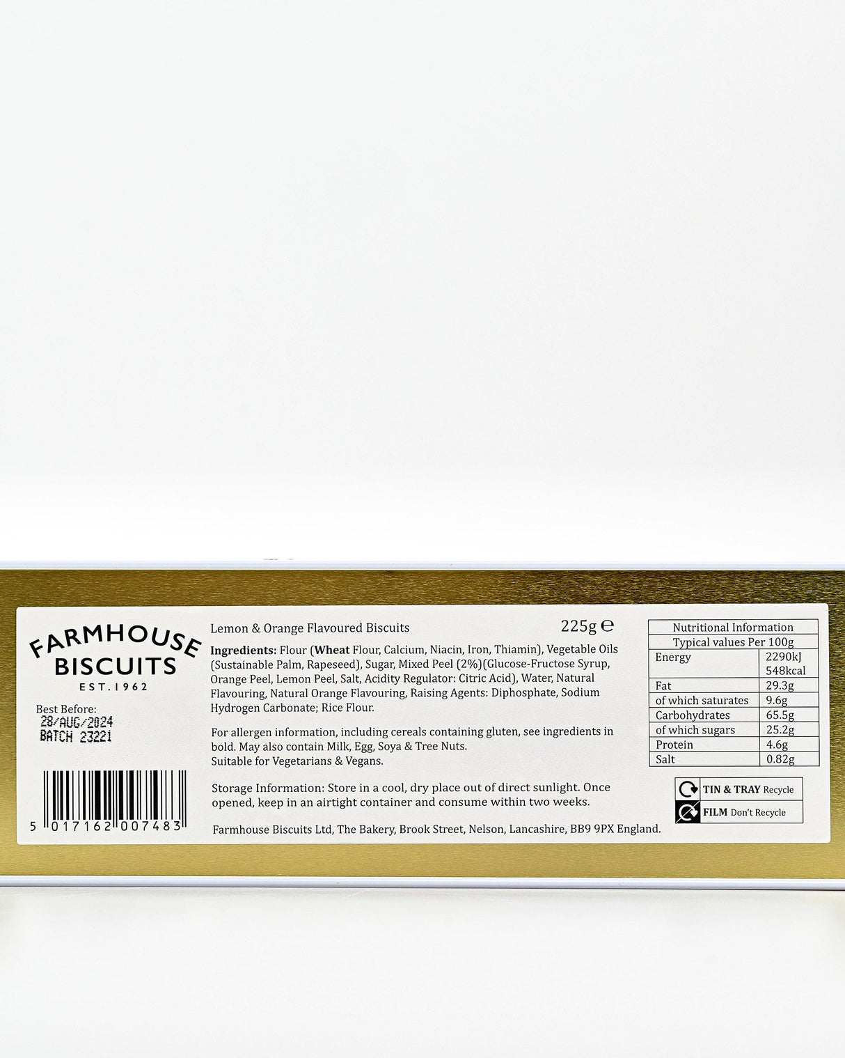 Farmhouse Biscuits Lemon & Orange Whirl Christmas Dogs Biscuit Tin