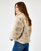 Toffee Feline Short Faux Fur Jacket