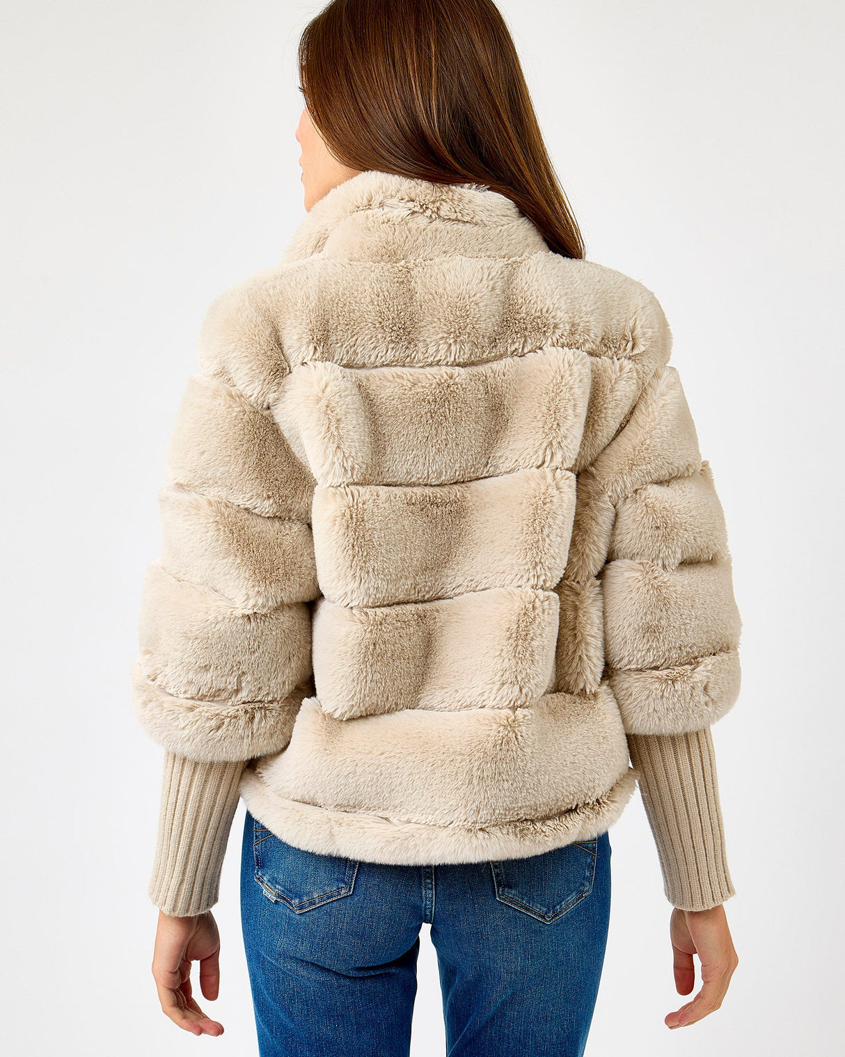 Toffee Feline Short Faux Fur Jacket