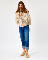 Toffee Feline Short Faux Fur Jacket