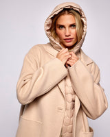 Light Desert Femia Wool Coat & Detachable Bodywarmer