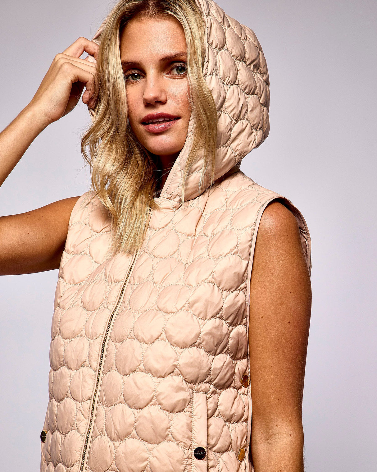 Light Desert Femia Wool Coat & Detachable Bodywarmer