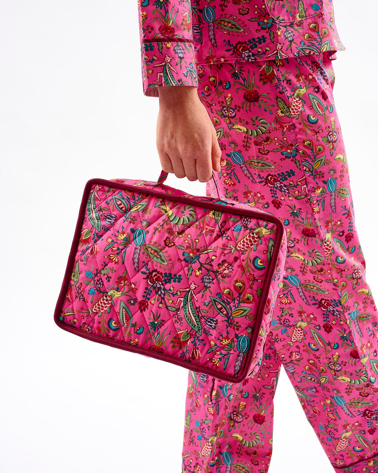 Fuchsia-Forest-Friends-Cotton-Large-Cosmetic-Bag