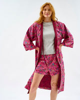 Fuchsia-Forest-Friends-Cotton-Kimono