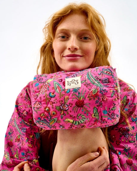 Fuchsia-Forest-Friends-Quilted-Cotton-Make-Up-Bag