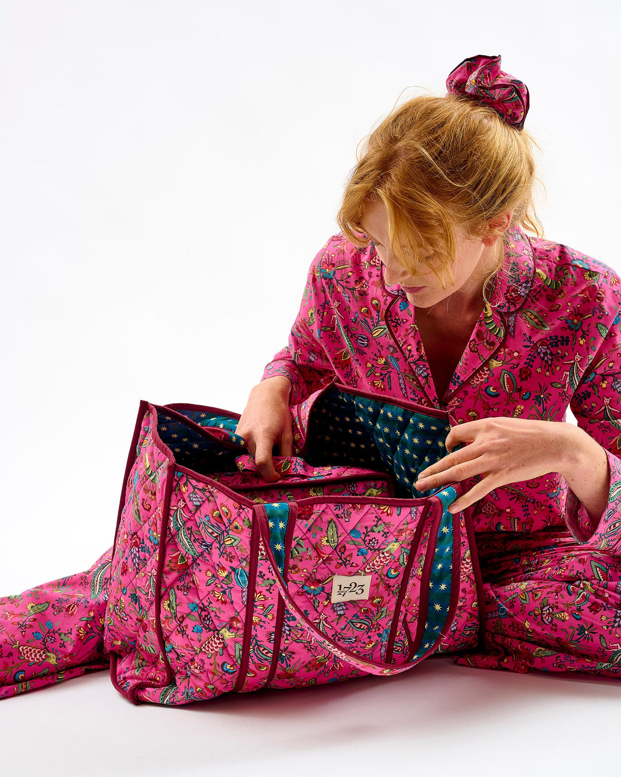 Fuchsia-Forest-Friends-Quilted-Cotton-Tote-Bag
