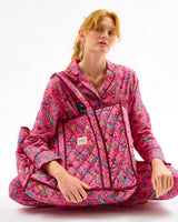 Fuchsia Forest Friends Quilted Cotton Tote Bag