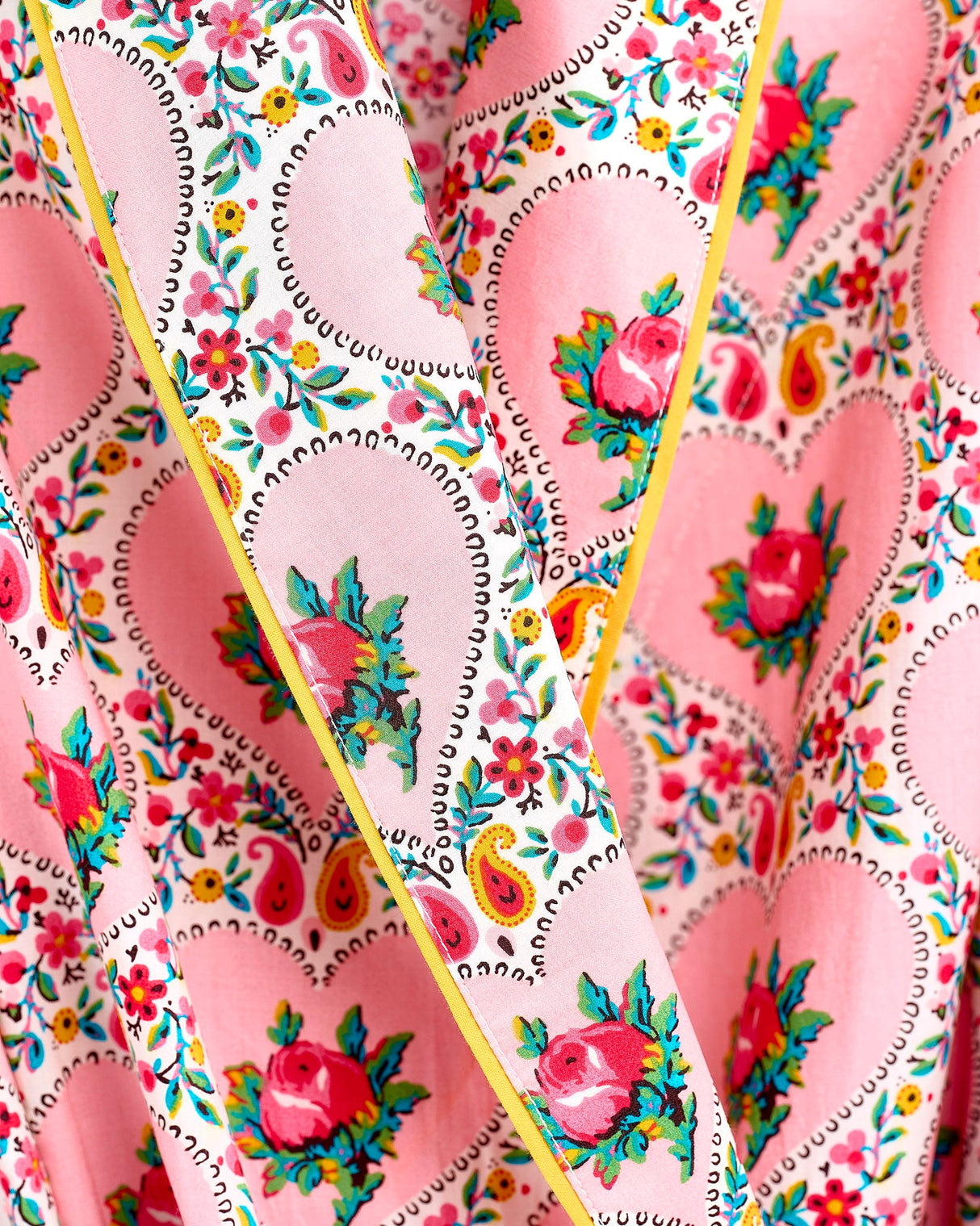 Floral Heart Cotton Dressing Gown