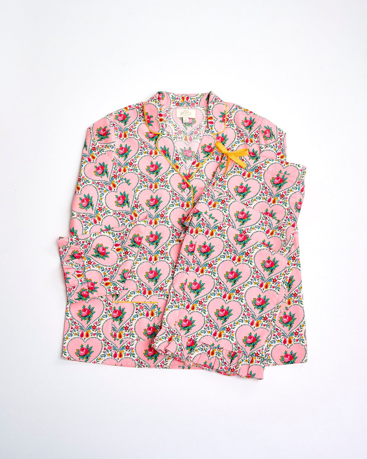 Floral-Heart-Cotton-Pyjama-Set