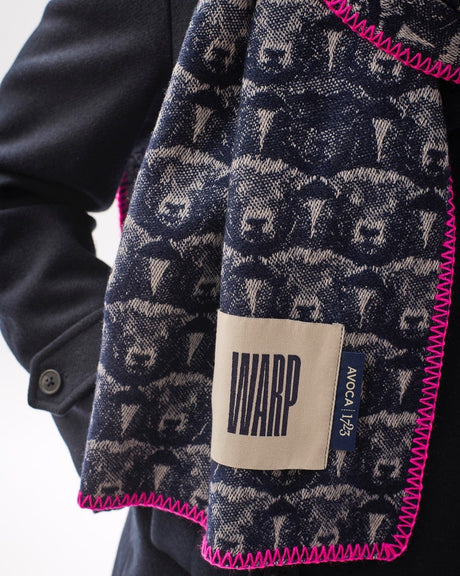 Navy-Flock-303-Jacquard-Merino-Scarf