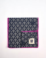 Navy Flock 303 Jacquard Merino Scarf
