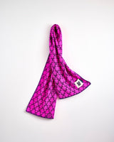 Neon Pink Flock 303 Jacquard Merino Scarf