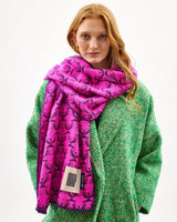 Neon Pink Flock 303 Jacquard Merino Scarf