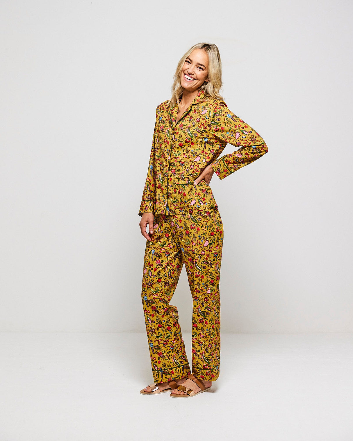 Ochre-Forest-Friends-Cotton-Pyjama-Set