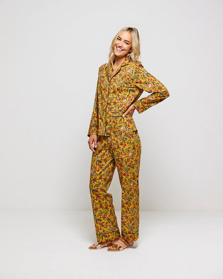 Ochre-Forest-Friends-Cotton-Pyjama-Set