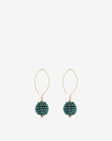 Forest-Green-Crystal-Cluster-Gold-Filled-Open-Oval-Earrings