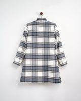 Neutral Forest Check Lambswool Coat