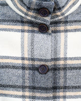 Neutral Forest Check Lambswool Coat