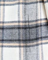 Neutral Forest Check Lambswool Coat