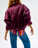 Bordeaux Assam Bomber Jacket