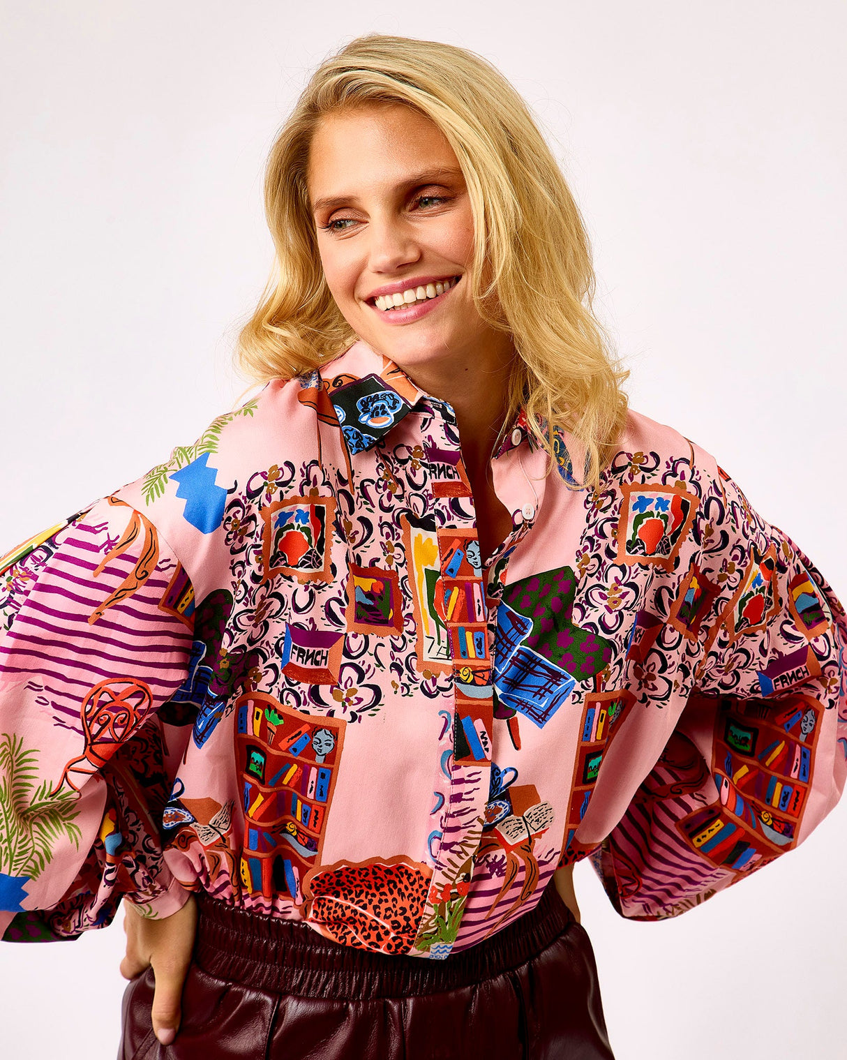 Rose-Gerbera-Illustrated-Print-Shirt