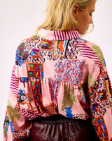 Rose Gerbera Illustrated Print Shirt