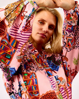 Rose Gerbera Illustrated Print Shirt