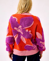 Orange & Pink Ayme Floral Knit Jumper