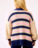Rose Dahlia Knit Open Cardigan