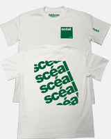 White-Green-'Scéal'-Bosca-T-Shirt
