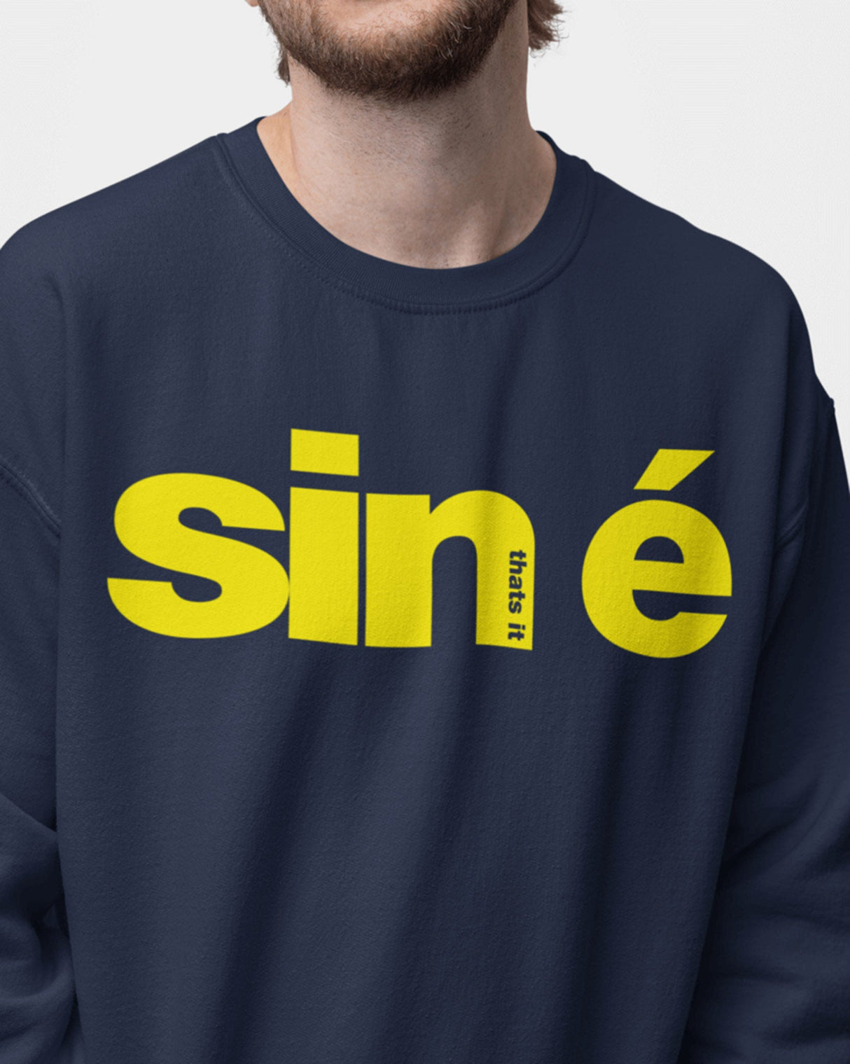 Ink-Navy-Yellow-'Sin-É'-Sweatshirt