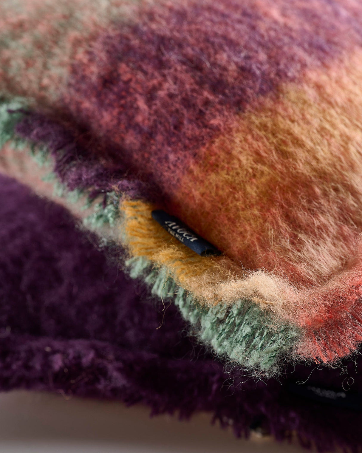 Fuchsia Contemporary Mohair Cushion