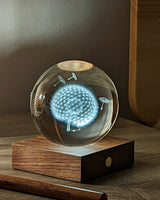 3D Dandellion Amber Crystal Ball Light