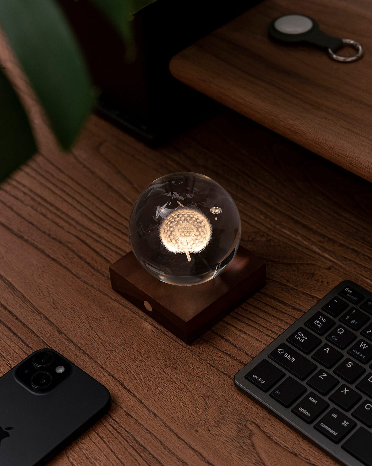 3D Dandellion Amber Crystal Ball Light