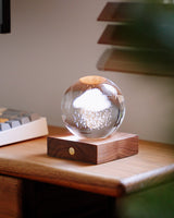 3D Rain Cloud Amber Crystal Ball Light