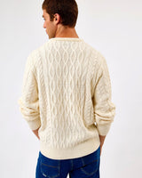 White 'Guinness' Aran Knit Jumper