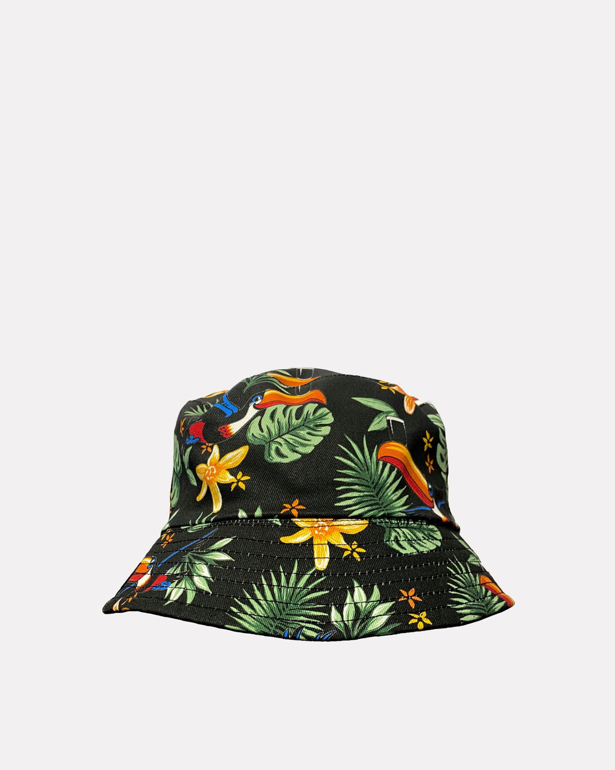 Black-Hawaiian-Print-Reversible-Bucket-Hat