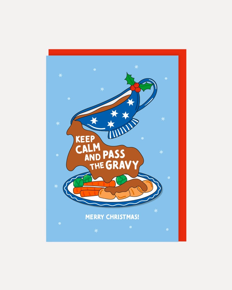 Keep Calm And Pass The Gravy Christmas Card