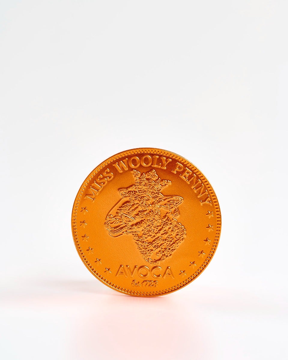 Avoca Miss Wooly Penny Copper Chocolate Coin