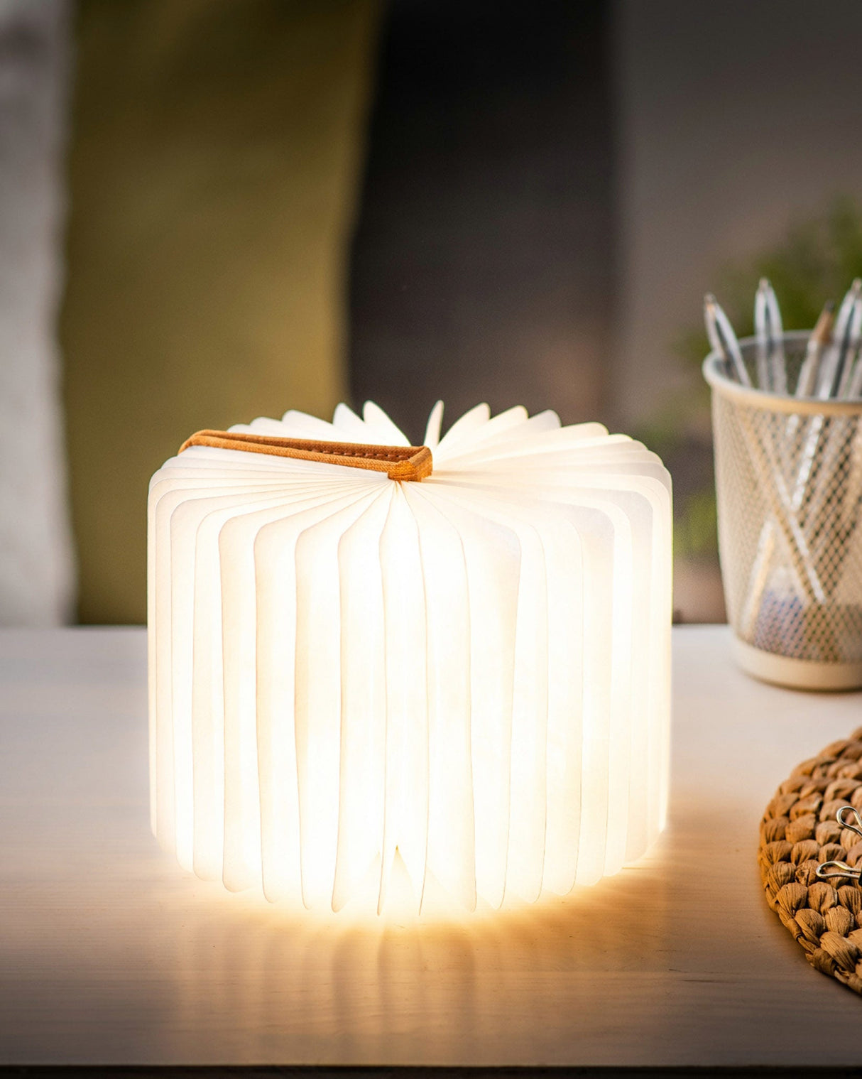 Orange Fabric Smart Book Light