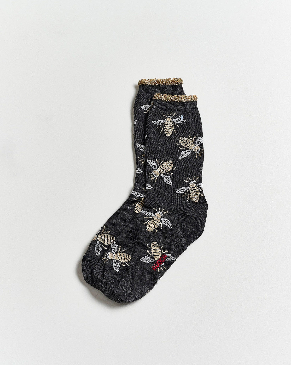 Glitter-Bees-Ankle-Socks