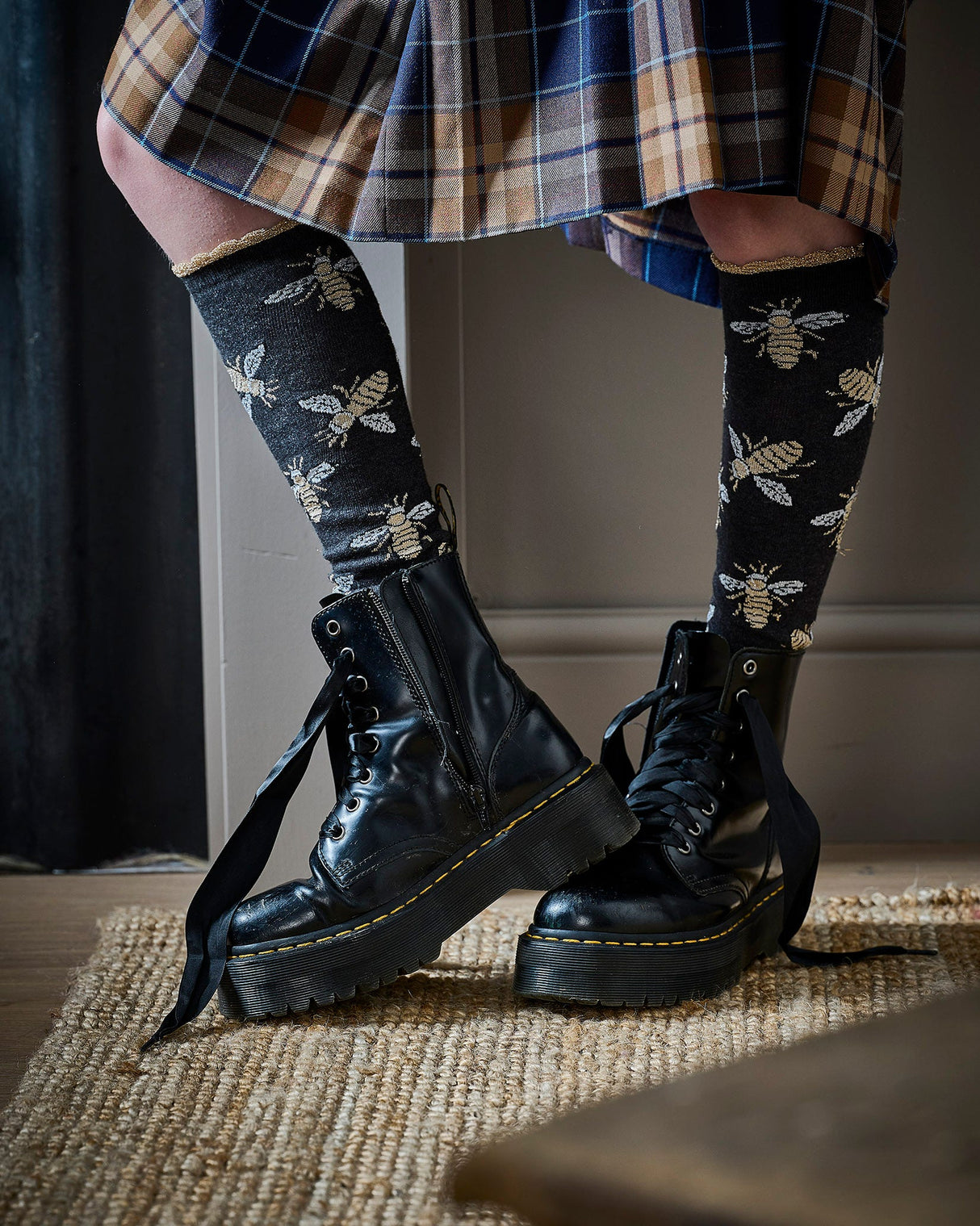 Glitter Bees Knee Socks