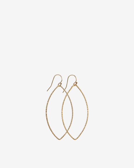 Gold Filled Hammered Oval Earrings