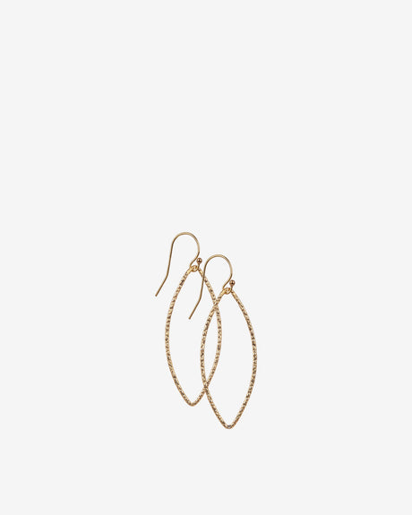 Gold Filled Hammered Oval Earrings