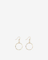 Gold-Filled-Molten-Double-Circle-Drop-Earrings