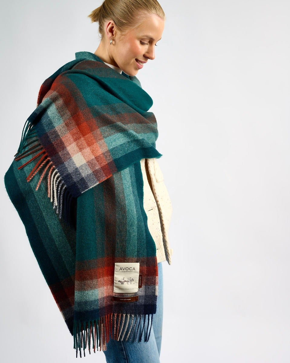 Racing Car Green Gradient 100% Cashmere Scarf