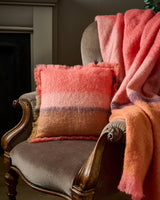 Grapefruit Contemporary Mohair Cushion