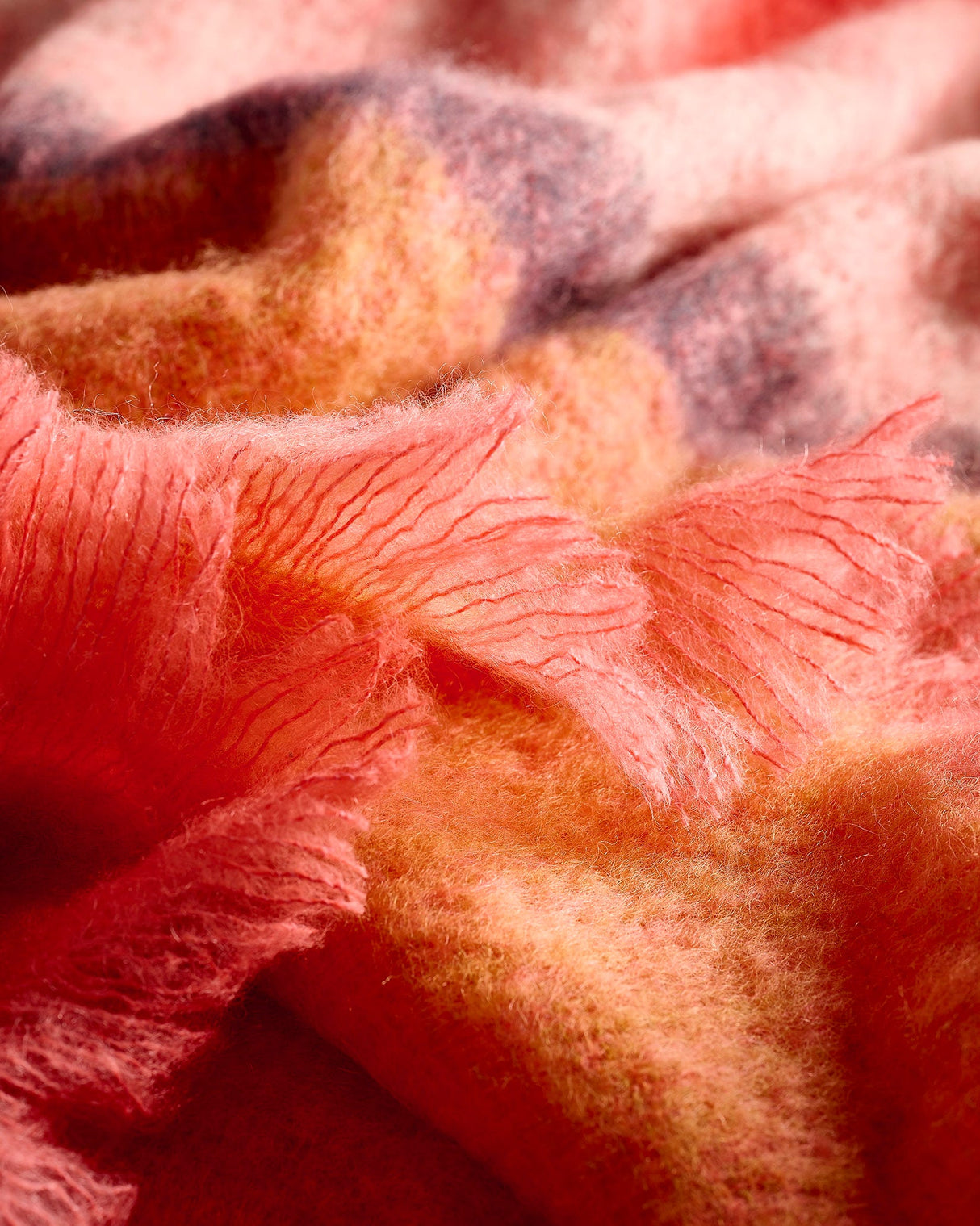 Grapefruit Contemporary Mohair Throw