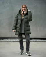 Green Alta Long Puffer Jacket
