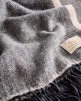 Grey & Cream Cashmere Wool Sandymount Scarf